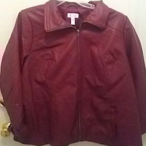 D & Co Denim + Company Burgundy Jacket